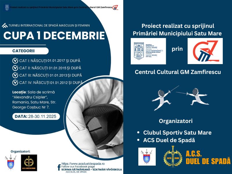 Cupa 1 Decembrie 2025 Satu Mare